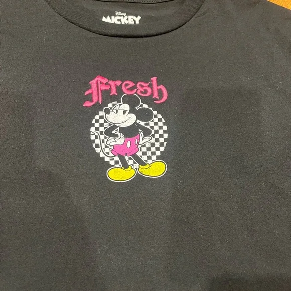 Women's Black Disney Mickey And Friends Large Fresh T-Shirt - Picture 3 of 8